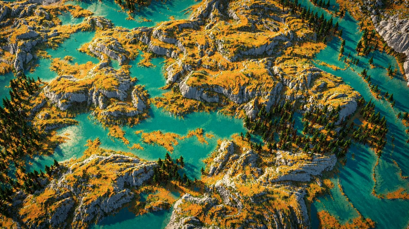 Canyon atlas: top-down canyon world map